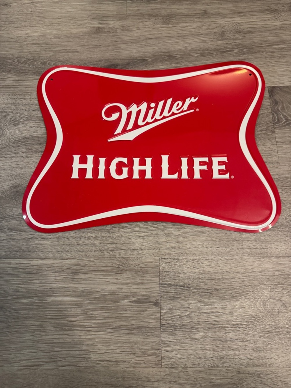 Miller High Life Red Metal Wall Sign